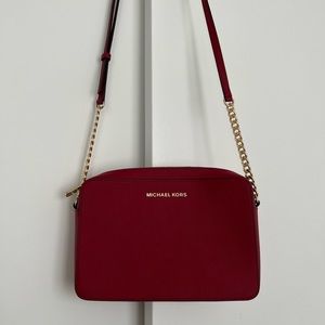Michael Kors Jet Set Large Saffiano Leather Crossbody Bag